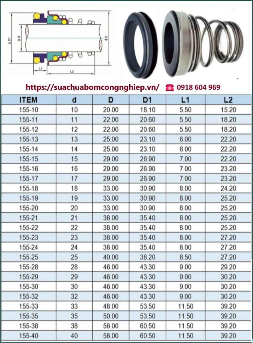 Phớt bơm 155-11(1)